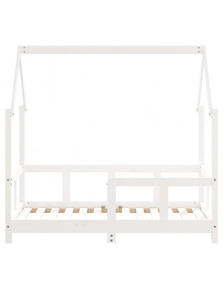 Giroletto per Bambini Bianco 70x140cm in Legno Massello di Pino