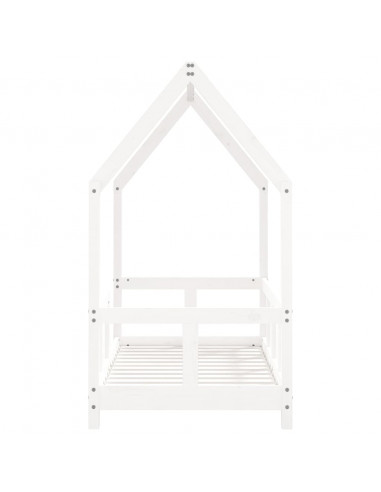 Giroletto per Bambini Bianco 70x140cm in Legno Massello di Pino