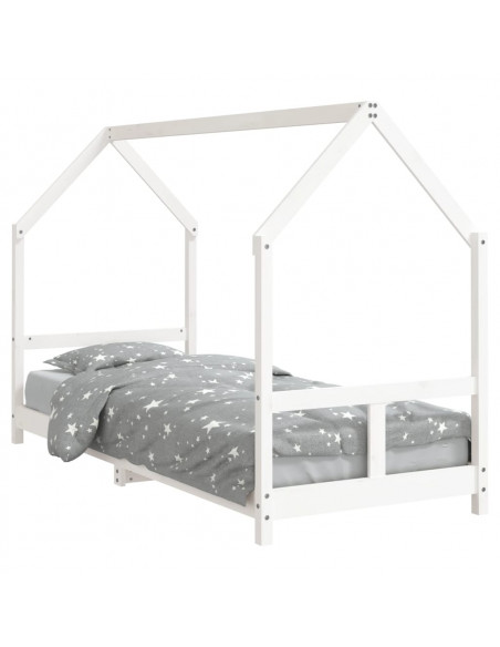 Giroletto per Bambini Bianco 80x200cm in Legno Massello di Pino