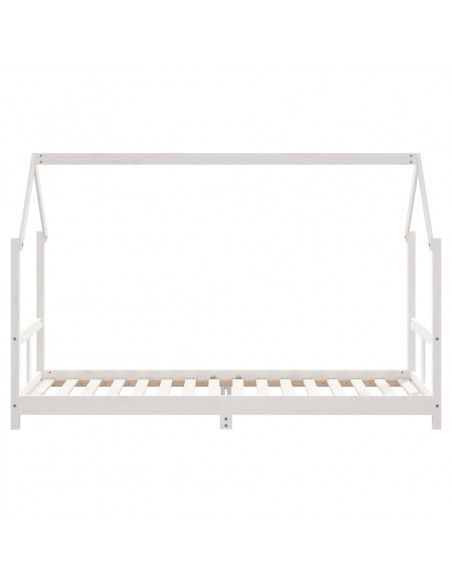 Giroletto per Bambini Bianco 80x200cm in Legno Massello di Pino