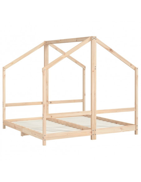Giroletto per Bambini 2x(80x160) cm in Legno Massello di Pino
