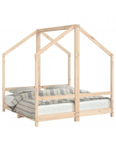 Giroletto per Bambini 2x(70x140) cm in Legno Massello di Pino 2