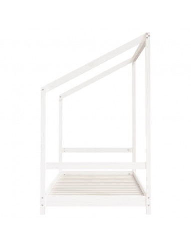 Giroletto per Bambini Bianco 2x(90x200) cm Legno Massello Pino