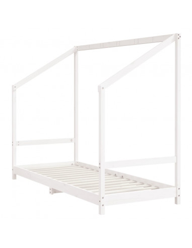 Giroletto per Bambini Bianco 2x(80x200) cm Legno Massello Pino