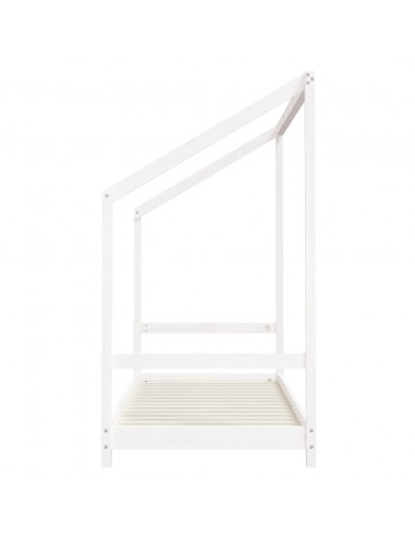 Giroletto per Bambini Bianco 2x(80x200) cm Legno Massello Pino