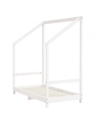 Giroletto per Bambini Bianco 2x(70x140)cm Legno Massello Pino