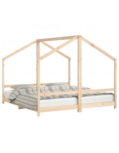 Giroletto per Bambini 2x(90x190) cm in Legno Massello di Pino