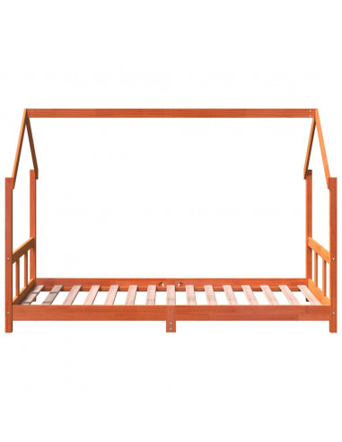 Giroletto per Bambini Marrone Cera 90x190cm Legno Massello Pino