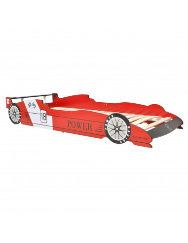 Letto Bimbo Auto da Corsa 90x200 cm Rosso