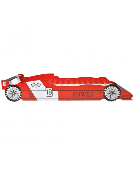 Letto Bimbo Auto da Corsa 90x200 cm Rosso