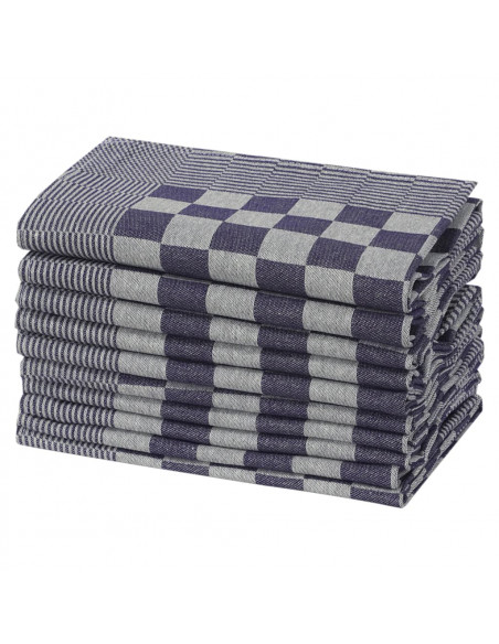 Strofinacci da Cucina 50 pz Blu e Bianchi 50x70 cm in Cotone