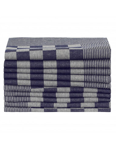 Strofinacci da Cucina 50 pz Blu e Bianchi 50x70 cm in Cotone