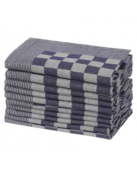 Strofinacci da Cucina 20 pz Blu e Bianchi 50x70 cm in Cotone