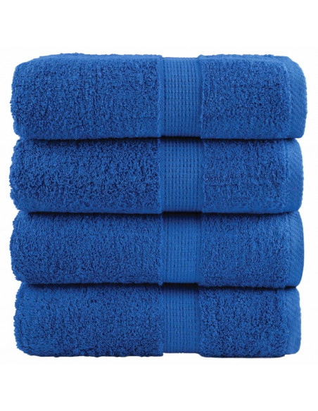 Salviette Premium 4 pz Blu 30x30 cm 600gsm 100% Cotone