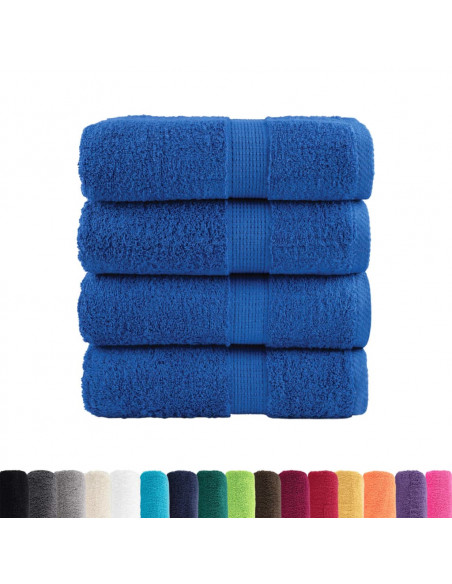 Salviette Premium 4 pz Blu 30x30 cm 600gsm 100% Cotone