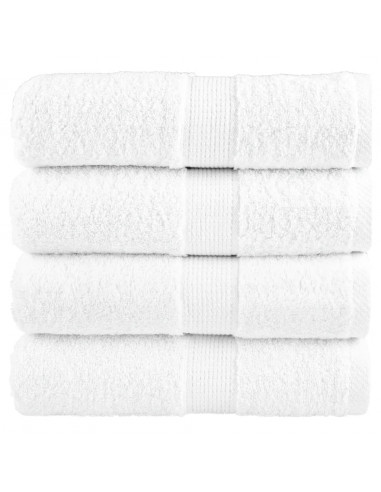 Salviette Premium 4 pz Bianche 30x30 cm 600gsm 100% Cotone