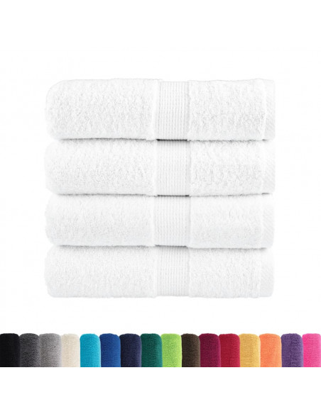 Salviette Premium 4 pz Bianche 30x30 cm 600gsm 100% Cotone