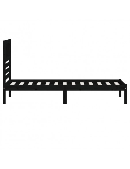 Giroletto Nero 75x190 cm Small Single in Legno Massello di Pino