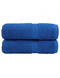 Salviette Premium 2 pz Blu 30x30 cm 600gsm 100% Cotone 2