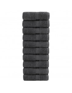 Salviette Premium 10 pz Antracite 30x30 cm 600gsm 100% Cotone 2