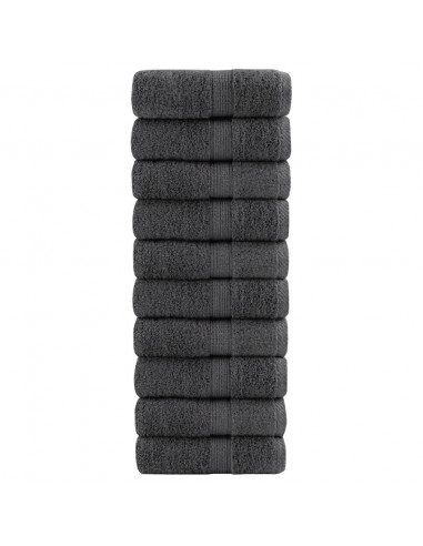 Salviette Premium 10 pz Antracite 30x30 cm 600gsm 100% Cotone