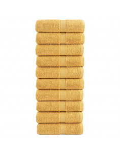 Salviette Premium 10 pz Oro 30x30 cm 600gsm 100% Cotone 2