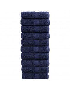 Salviette Premium 10 pz Blu Navy 30x30 cm 600gsm 100% Cotone 2