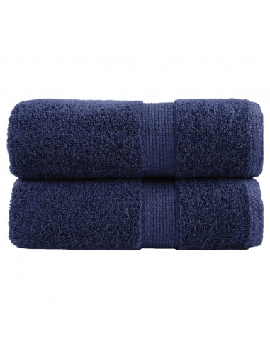 Salviette Premium 2 pz Blu Navy 30x30 cm 600gsm 100% Cotone