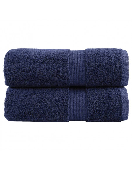 Salviette Premium 2 pz Blu Navy 30x30 cm 600gsm 100% Cotone