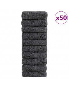 Salviette Premium 50 pz Antracite 30x30 cm 600gsm 100% Cotone 2