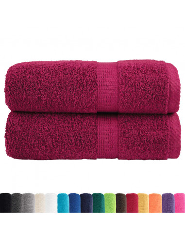 Salviette Premium 2 pz Bordeaux 30x30 cm 600gsm 100% Cotone