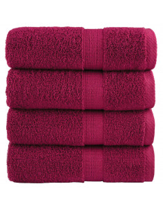 Salviette Premium 4 pz Bordeaux 30x30 cm 600gsm 100% Cotone 2