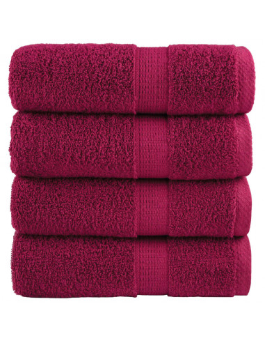 Salviette Premium 4 pz Bordeaux 30x30 cm 600gsm 100% Cotone
