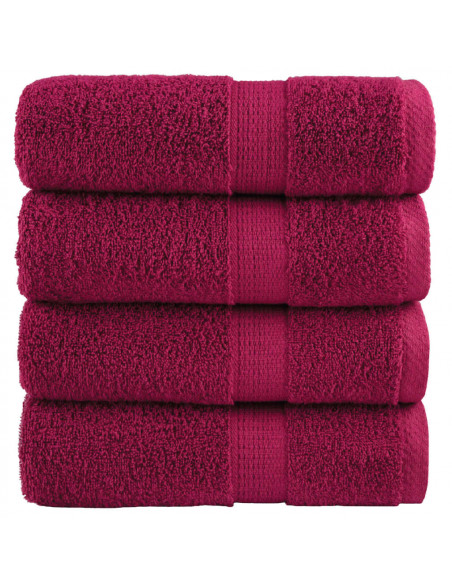 Salviette Premium 4 pz Bordeaux 30x30 cm 600gsm 100% Cotone