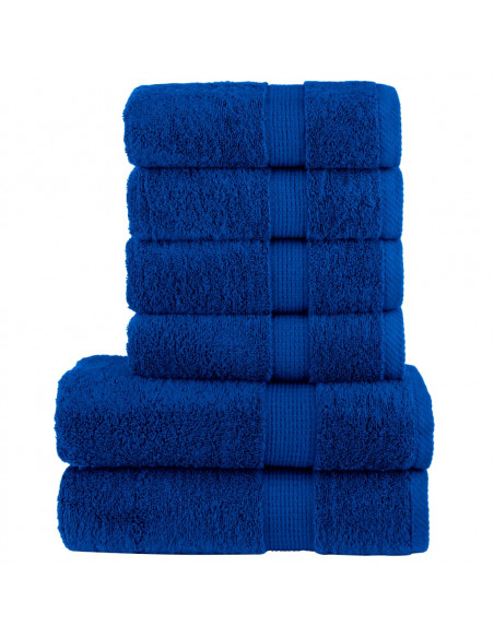 Set Asciugamani 8 pz Blu 600 gsm 100% Cotone