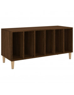 Mobile Porta Dischi Rovere Marrone 100x38x48 Legno Multistrato 2