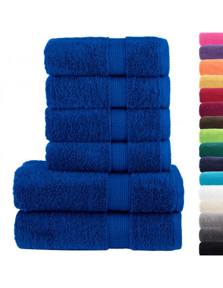 Set Asciugamani 8 pz Blu 600 gsm 100% Cotone