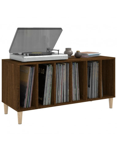 Mobile Porta Dischi Rovere Marrone 100x38x48 Legno Multistrato