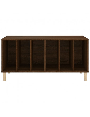 Mobile Porta Dischi Rovere Marrone 100x38x48 Legno Multistrato