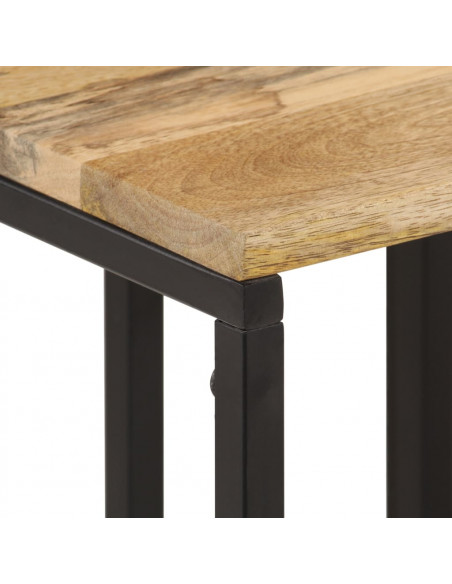 Tavolini a Incastro 3 pz in Legno Massello di Acacia