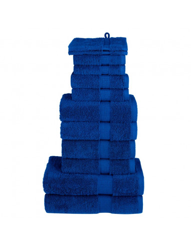 Set Asciugamani 12 pz Blu 600 gsm 100% Cotone
