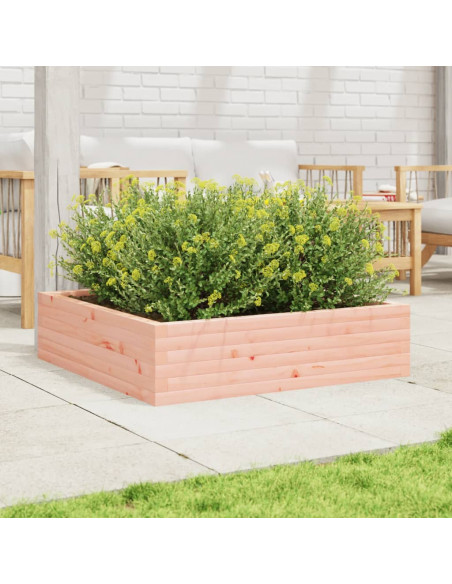 Fioriera da Giardino 90x90x23 cm in Legno Massello di Douglas