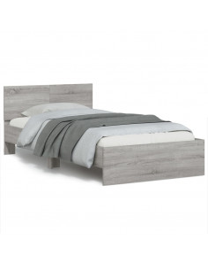 Giroletto Testiera Grigio Sonoma 100x200 cm Legno Multistrato 2