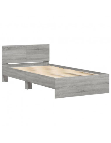 Giroletto Testiera Grigio Sonoma 100x200 cm Legno Multistrato