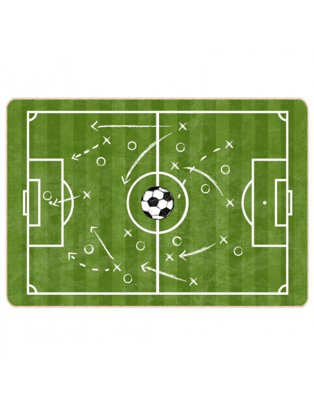Tappeto Bambini Verde 160x230 Campo Calcio Lavabile Antiscivolo