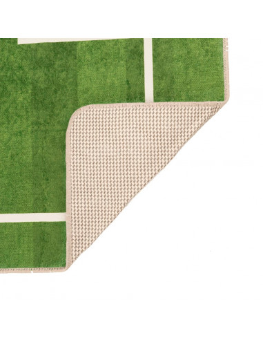 Tappeto Bambini Verde 160x230 Campo Calcio Lavabile Antiscivolo