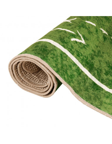 Tappeto Bambini Verde 160x230 Campo Calcio Lavabile Antiscivolo