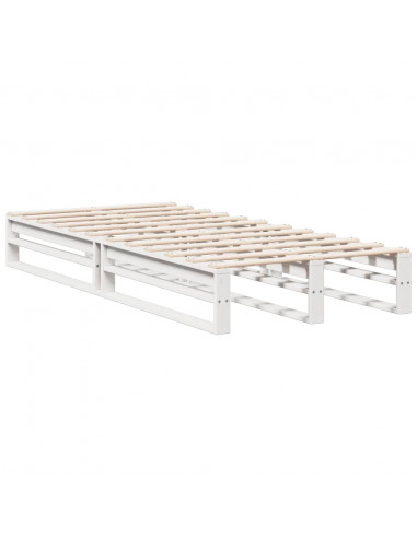 Letto con Libreria senza Materasso 75x190 cm in Legno Pino