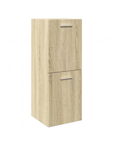 Set Mobili da Bagno 5 pz Rovere Sonoma in Legno Multistrato