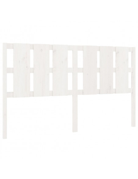 Testiera per Letto Bianca 165,5x4x100 cm Legno Massello di Pino
